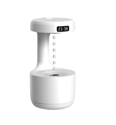 Anti-Gravity Humidifier with Clock & Aroma Diffuser