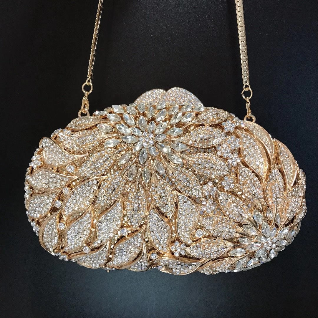 Rhinestone Cutout Clutch for Ladies' Fashion