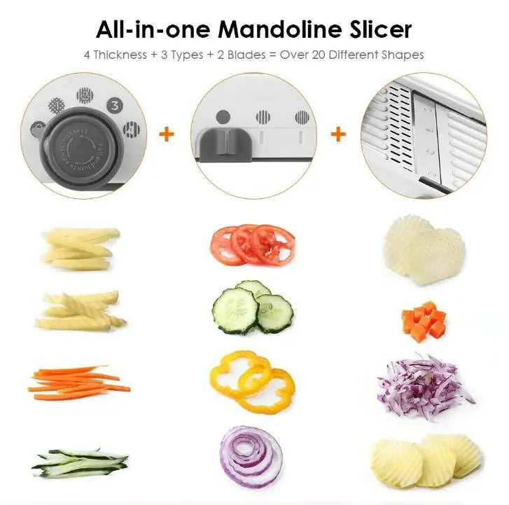 Multi-Functional Vegetable Slicer with Stainless Steel