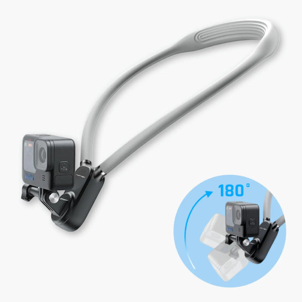 INOVAGEN Neck MountAction Camera Neck HolderMagnetic Anti-ShakePOV/Vlog RecordingHand Free Selfie Neck Phone Mount for GoPro Max Hero 12 11 10 DJI Action 3Insta360 (i7Pro)