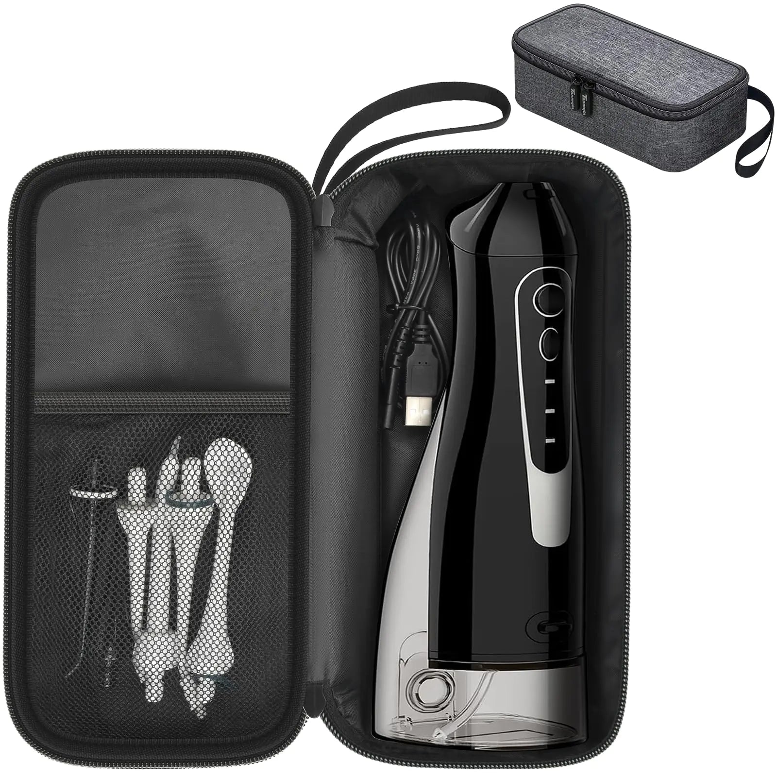 Case Compatible with COSLUS/ for Nicwell/ for Waterpik/ for Leominor/ for Bitvae Water Dental Flosser Teeth Pick Cordless Irrigator. Water Floss Pick Carrying Storage Holder for Accessories (Bag Only)