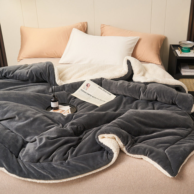 Double-Layer Lamb Fleece Blanket