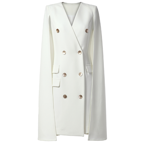 Suit Dress, V-Neck Dress, Cape Dress