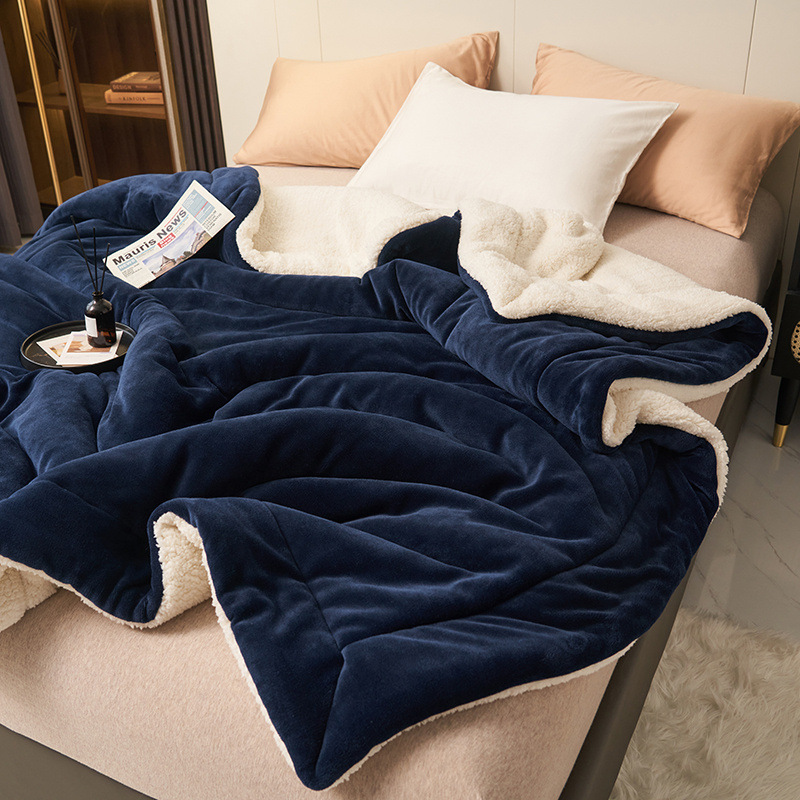 Double-Layer Lamb Fleece Blanket