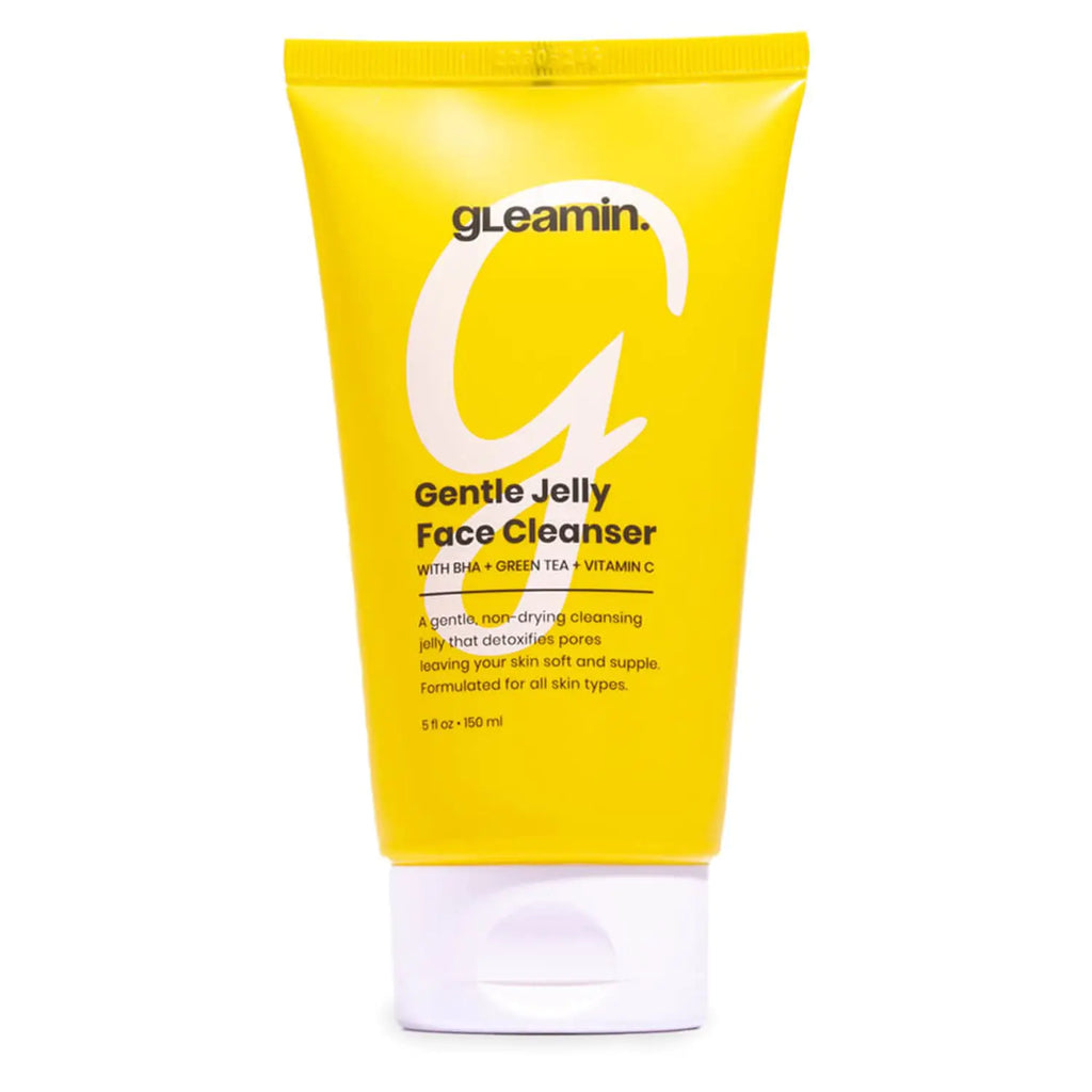 Gleamin Jelly Hydrating Gentle Face CleanserDaily Facial Cleanser Oil Cleanser Facial Skin Care Products Moisturizing Face Wash for Oily to Dry Skin Facewash Green Tea Face Cleanser 5 Fl Oz