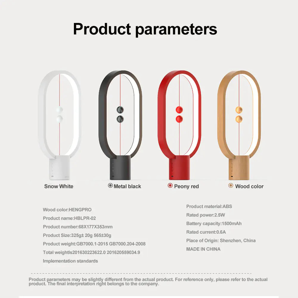 HENGPRO Magnetic Levitation Balance Lamp - Creative Night Light