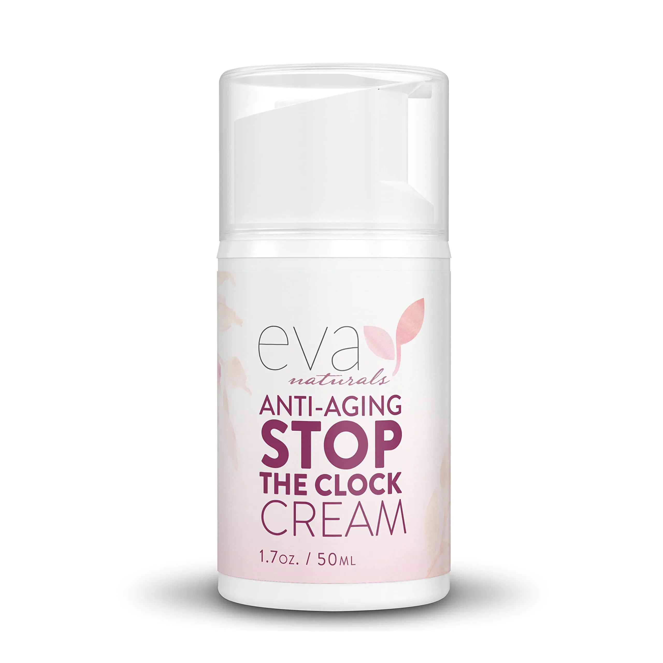 Eva Naturals Stop the Clock Anti-Aging Cream (1.7oz) - Face Moisturizer Visibly Reduces Wrinkles Facial Skin Care Products With Glycolic - Moisturizer for Face - Premium Quality Face Cream