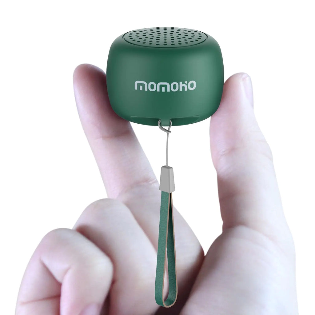 MOMOHO Mini Bluetooth Speaker Wireless Tiny Bluetooth Speaker Small Bluetooth Speakers with Built in MicTWS Portable Speaker for Croc Speaker/Travel/Party/Gift/Laptop (Green)
